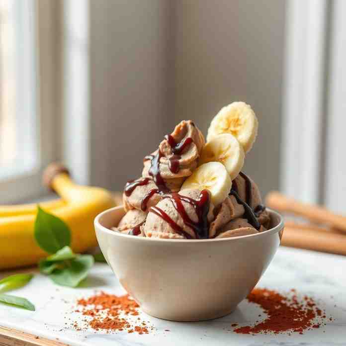 Healthy Chocolate Banana Nice Cream (4-Ingredient, No-Churn)